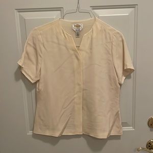 Cream silk top